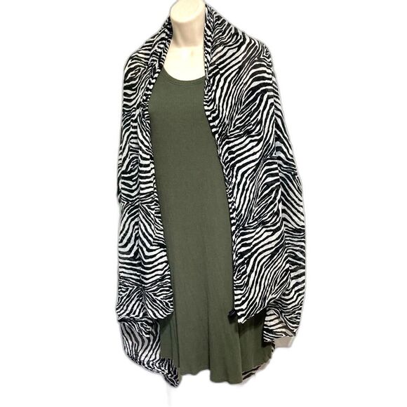 ZEBRA Sarong Beach Cover Black White Up Call of the Wild 68 x 45 inches - Picture 5 of 8